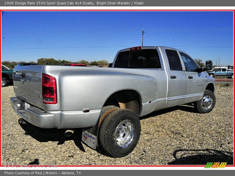 Bright Silver Metallic / Khaki 2006 Dodge Ram 3500 Sport Quad Cab 4x4 Dually