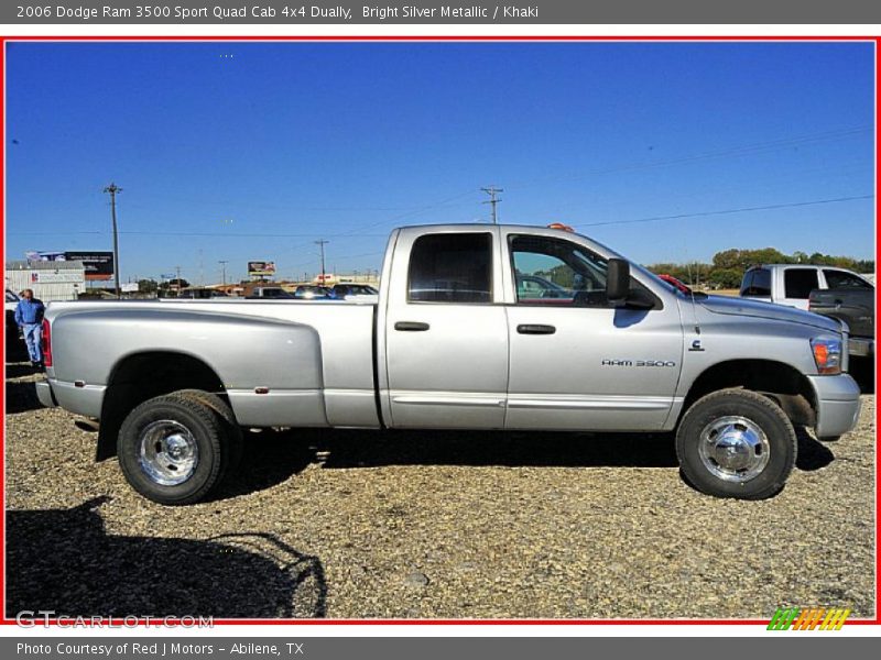 Bright Silver Metallic / Khaki 2006 Dodge Ram 3500 Sport Quad Cab 4x4 Dually