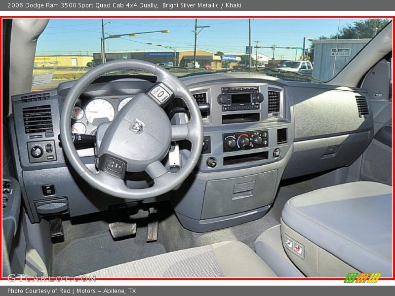 Bright Silver Metallic / Khaki 2006 Dodge Ram 3500 Sport Quad Cab 4x4 Dually