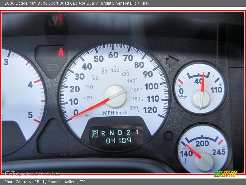 Bright Silver Metallic / Khaki 2006 Dodge Ram 3500 Sport Quad Cab 4x4 Dually