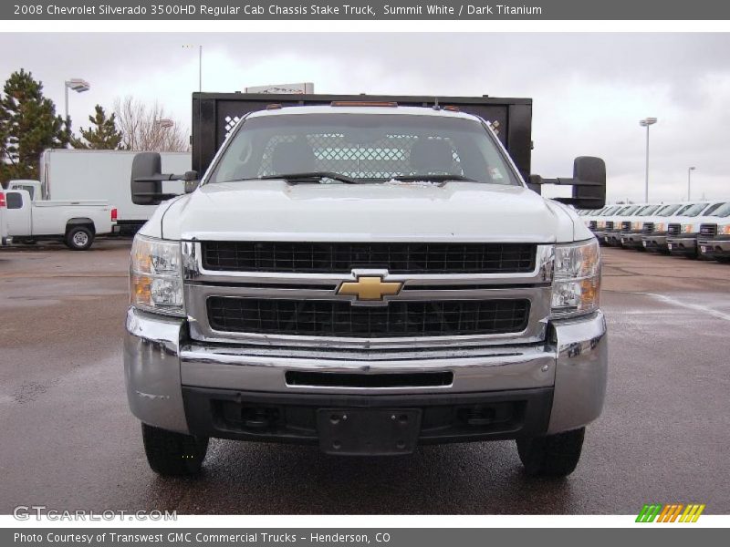 Summit White / Dark Titanium 2008 Chevrolet Silverado 3500HD Regular Cab Chassis Stake Truck