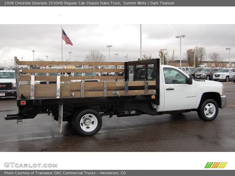  2008 Silverado 3500HD Regular Cab Chassis Stake Truck Summit White