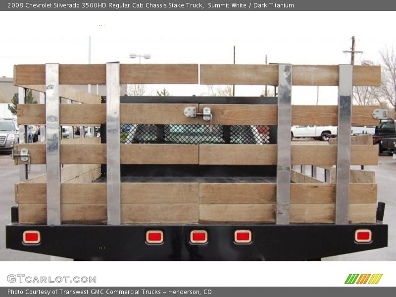 Summit White / Dark Titanium 2008 Chevrolet Silverado 3500HD Regular Cab Chassis Stake Truck