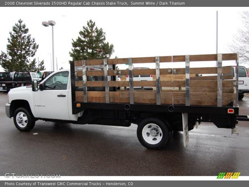  2008 Silverado 3500HD Regular Cab Chassis Stake Truck Summit White