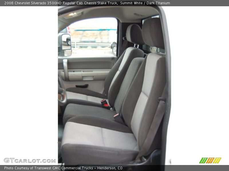  2008 Silverado 3500HD Regular Cab Chassis Stake Truck Dark Titanium Interior