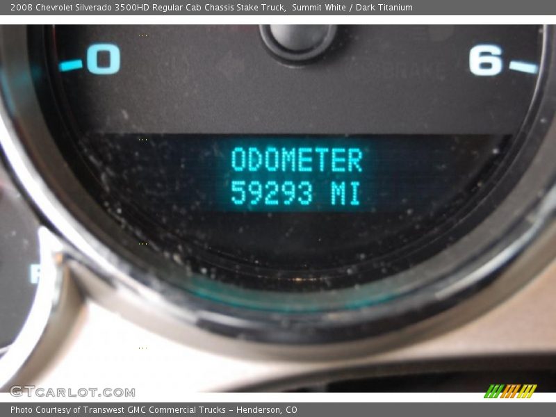 Summit White / Dark Titanium 2008 Chevrolet Silverado 3500HD Regular Cab Chassis Stake Truck