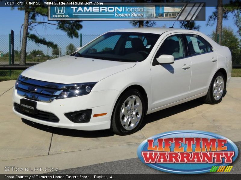 White Suede / Medium Light Stone 2010 Ford Fusion SE