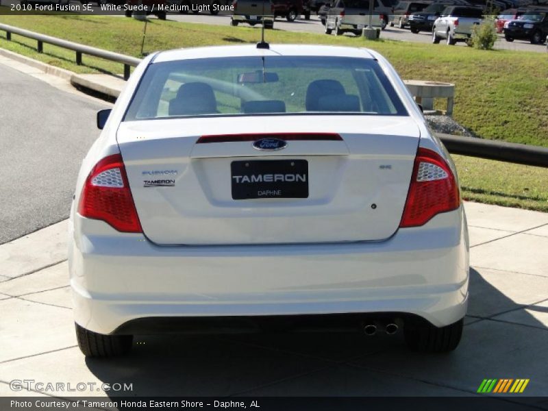 White Suede / Medium Light Stone 2010 Ford Fusion SE