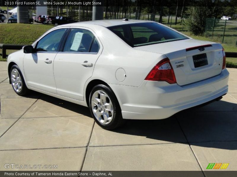 White Suede / Medium Light Stone 2010 Ford Fusion SE