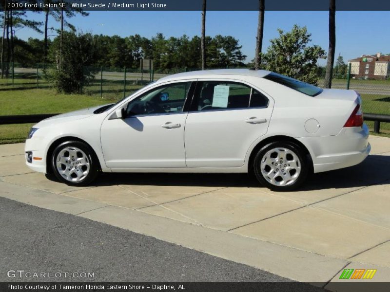 White Suede / Medium Light Stone 2010 Ford Fusion SE