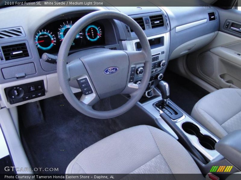 White Suede / Medium Light Stone 2010 Ford Fusion SE