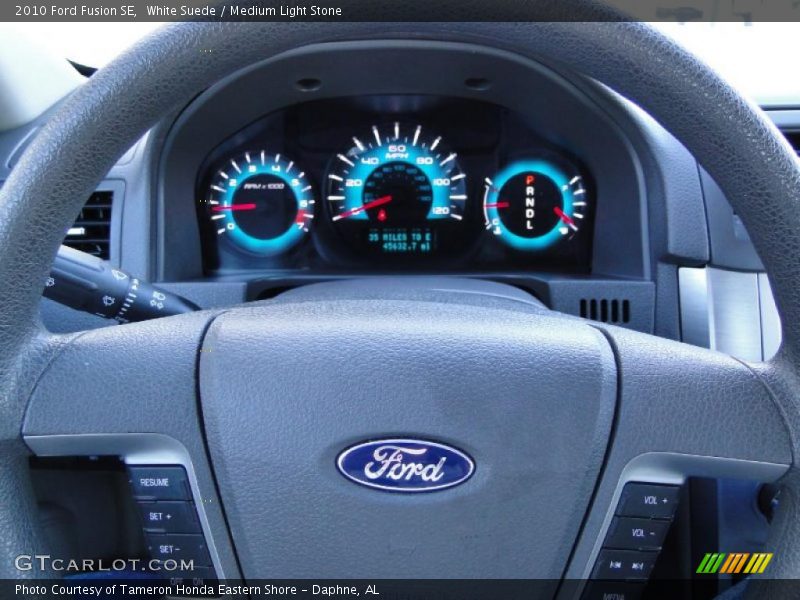 White Suede / Medium Light Stone 2010 Ford Fusion SE