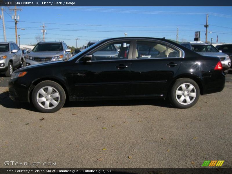 Ebony Black / Beige 2010 Kia Optima LX