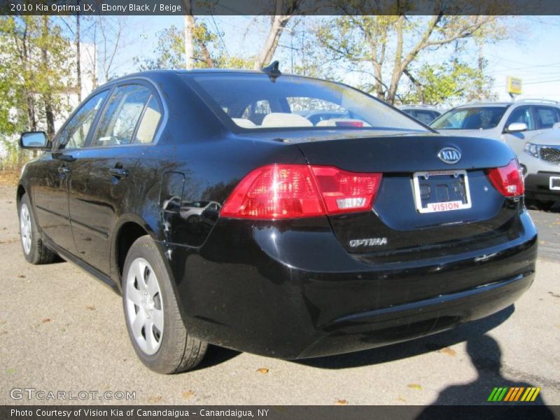 Ebony Black / Beige 2010 Kia Optima LX