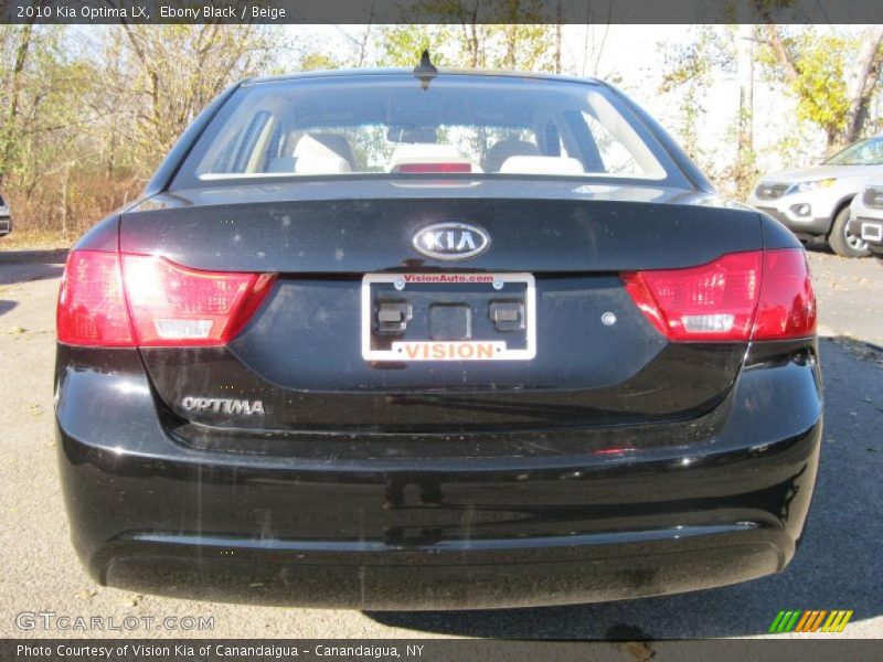 Ebony Black / Beige 2010 Kia Optima LX