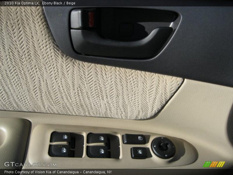 Ebony Black / Beige 2010 Kia Optima LX