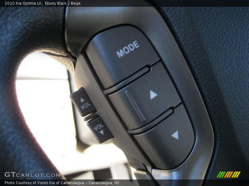 Ebony Black / Beige 2010 Kia Optima LX