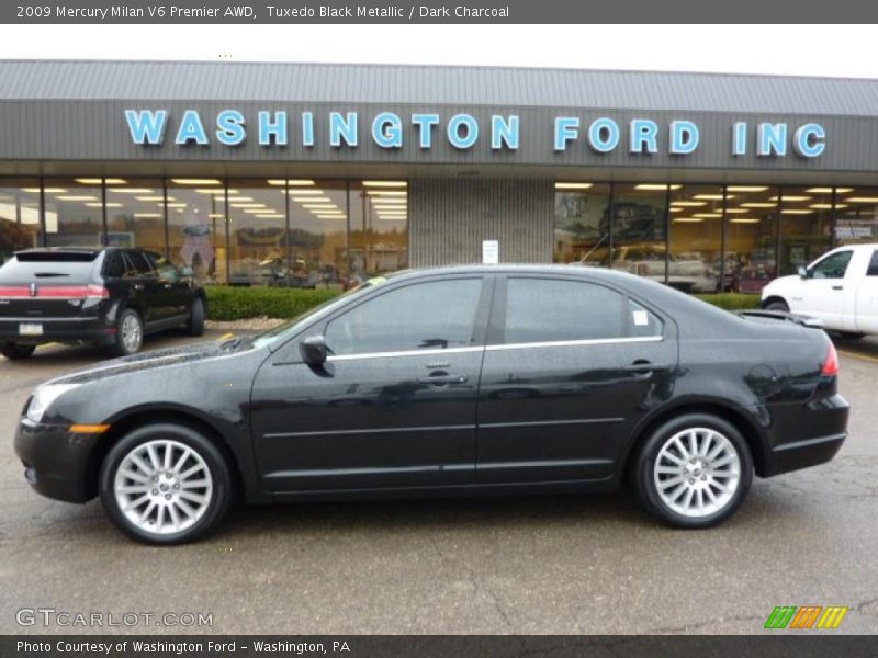 Tuxedo Black Metallic / Dark Charcoal 2009 Mercury Milan V6 Premier AWD