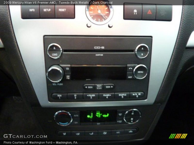 Tuxedo Black Metallic / Dark Charcoal 2009 Mercury Milan V6 Premier AWD