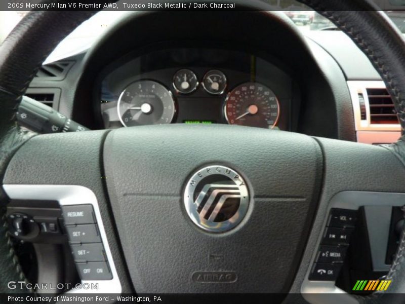 Tuxedo Black Metallic / Dark Charcoal 2009 Mercury Milan V6 Premier AWD