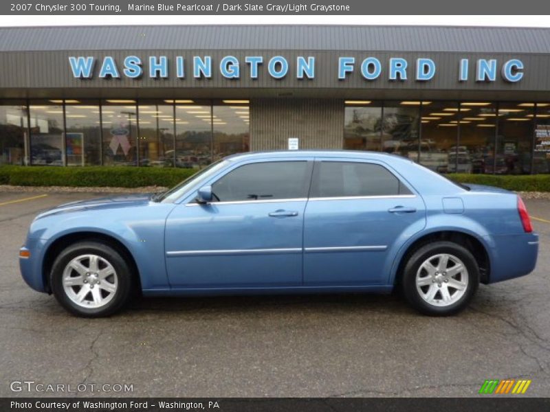Marine Blue Pearlcoat / Dark Slate Gray/Light Graystone 2007 Chrysler 300 Touring