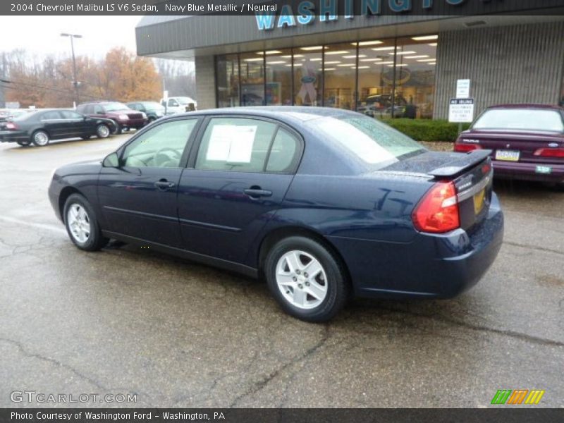 Navy Blue Metallic / Neutral 2004 Chevrolet Malibu LS V6 Sedan