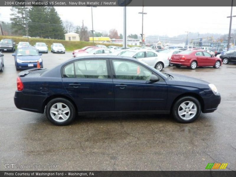 Navy Blue Metallic / Neutral 2004 Chevrolet Malibu LS V6 Sedan