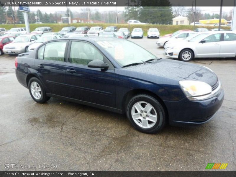 Navy Blue Metallic / Neutral 2004 Chevrolet Malibu LS V6 Sedan