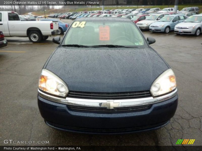 Navy Blue Metallic / Neutral 2004 Chevrolet Malibu LS V6 Sedan