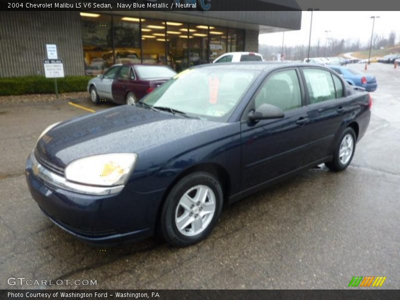 Navy Blue Metallic / Neutral 2004 Chevrolet Malibu LS V6 Sedan