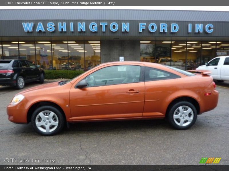 Sunburst Orange Metallic / Gray 2007 Chevrolet Cobalt LS Coupe