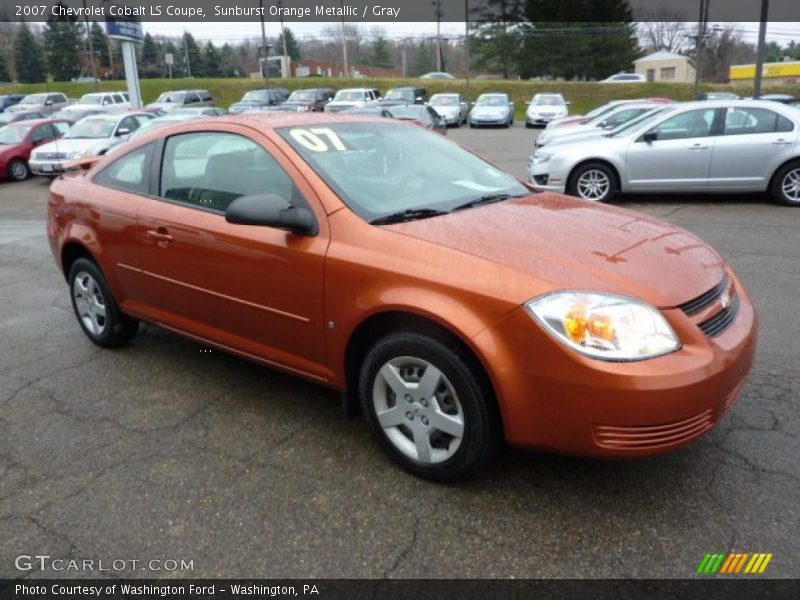 Sunburst Orange Metallic / Gray 2007 Chevrolet Cobalt LS Coupe