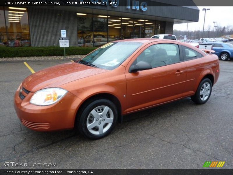 Sunburst Orange Metallic / Gray 2007 Chevrolet Cobalt LS Coupe