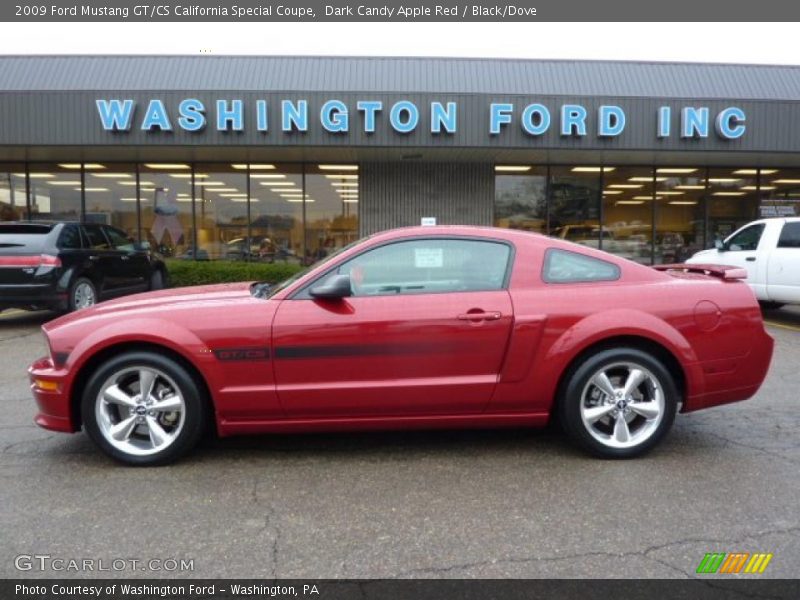Dark Candy Apple Red / Black/Dove 2009 Ford Mustang GT/CS California Special Coupe