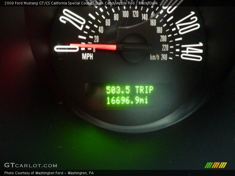 Dark Candy Apple Red / Black/Dove 2009 Ford Mustang GT/CS California Special Coupe