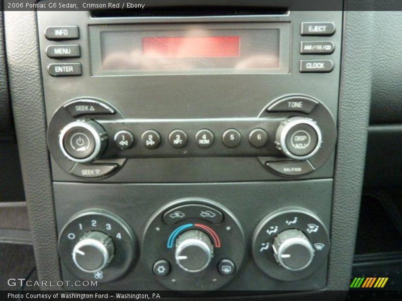 Crimson Red / Ebony 2006 Pontiac G6 Sedan