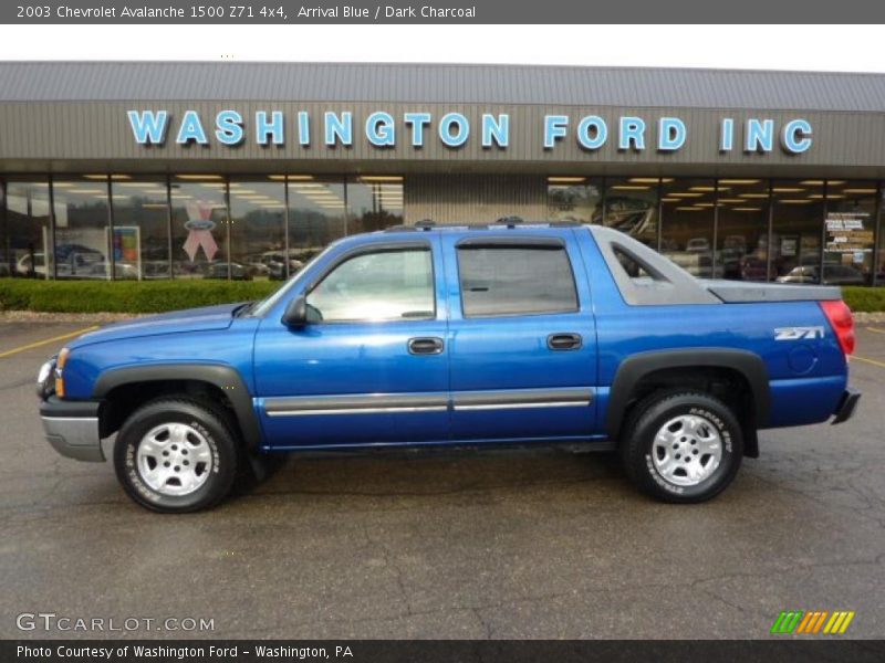 Arrival Blue / Dark Charcoal 2003 Chevrolet Avalanche 1500 Z71 4x4