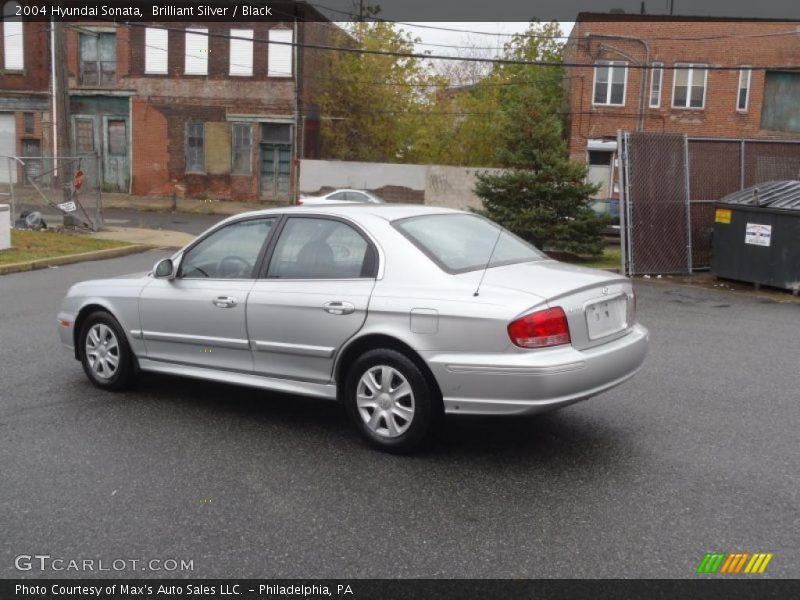 Brilliant Silver / Black 2004 Hyundai Sonata