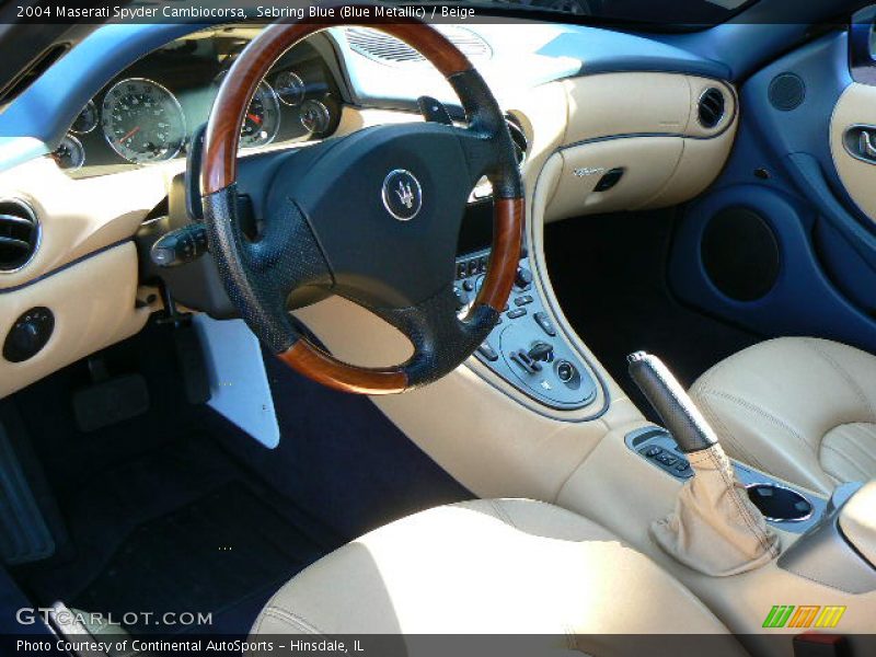 Sebring Blue (Blue Metallic) / Beige 2004 Maserati Spyder Cambiocorsa
