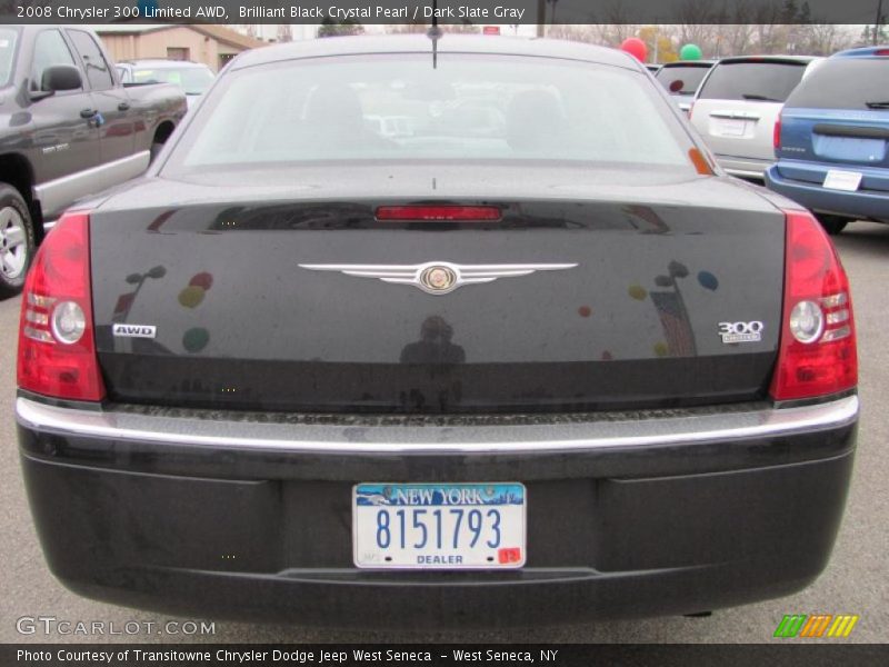 Brilliant Black Crystal Pearl / Dark Slate Gray 2008 Chrysler 300 Limited AWD