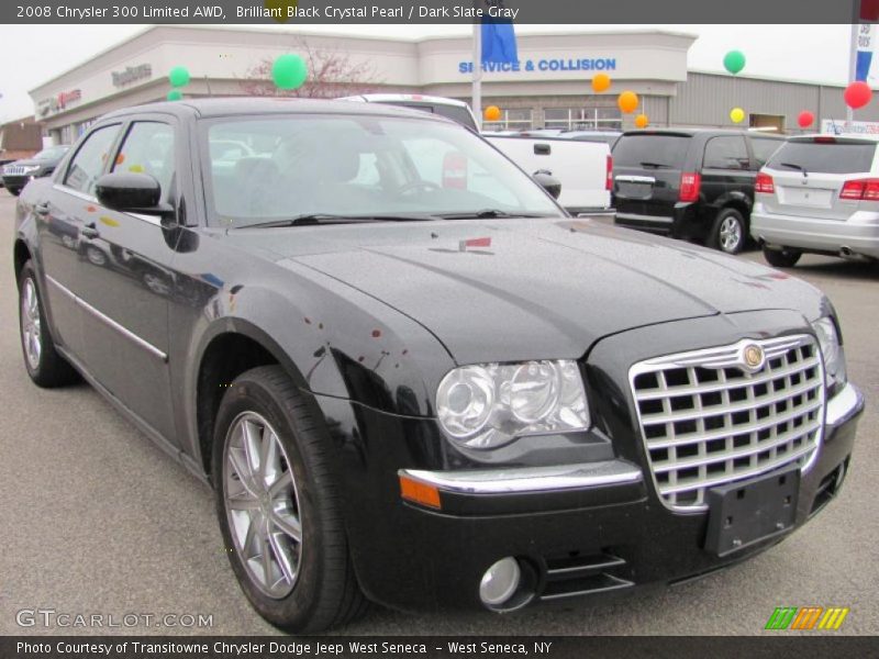 Brilliant Black Crystal Pearl / Dark Slate Gray 2008 Chrysler 300 Limited AWD