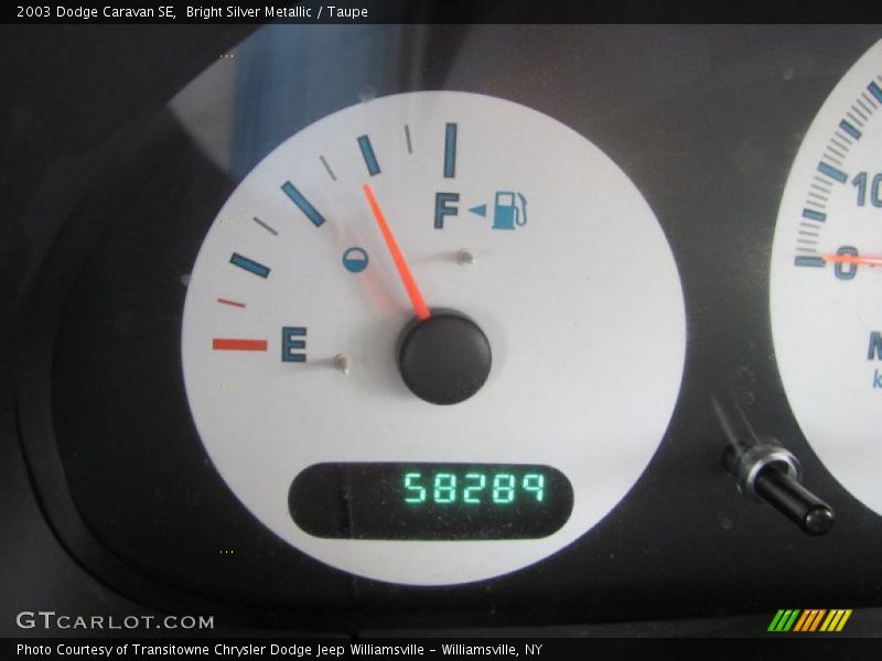 Bright Silver Metallic / Taupe 2003 Dodge Caravan SE