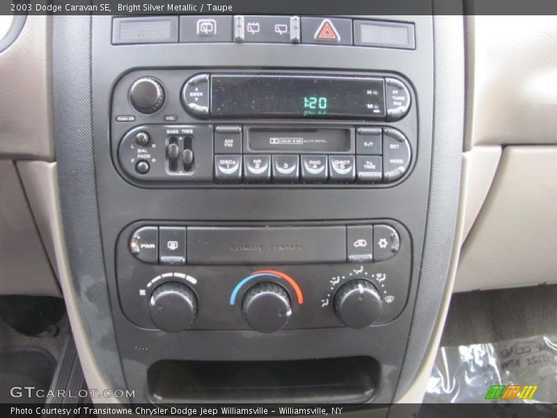 Controls of 2003 Caravan SE