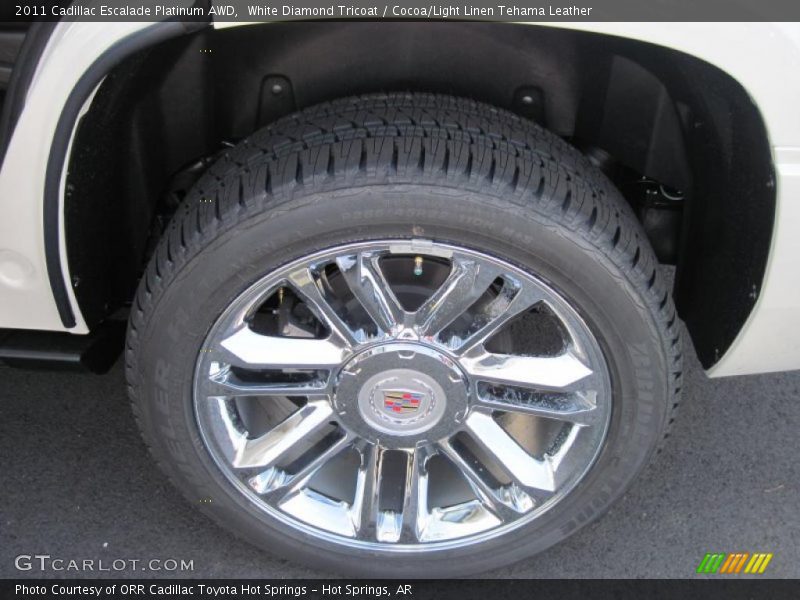 White Diamond Tricoat / Cocoa/Light Linen Tehama Leather 2011 Cadillac Escalade Platinum AWD