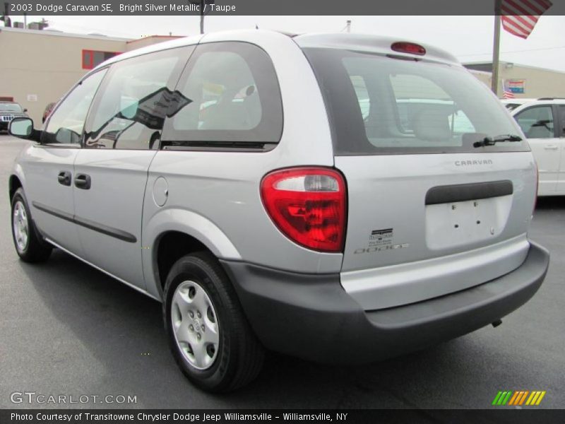 Bright Silver Metallic / Taupe 2003 Dodge Caravan SE