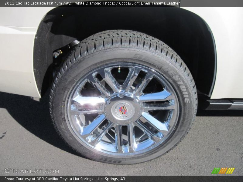 White Diamond Tricoat / Cocoa/Light Linen Tehama Leather 2011 Cadillac Escalade Platinum AWD