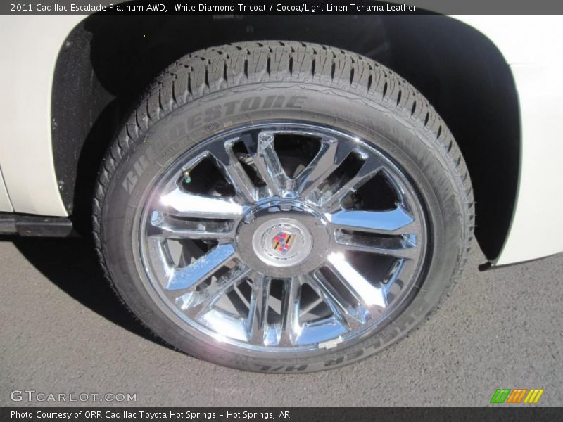 White Diamond Tricoat / Cocoa/Light Linen Tehama Leather 2011 Cadillac Escalade Platinum AWD