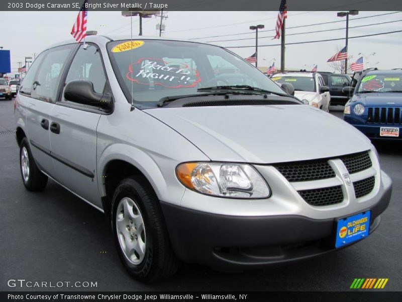 Bright Silver Metallic / Taupe 2003 Dodge Caravan SE