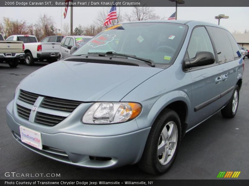 Butane Blue Pearl / Dark Khaki/Light Graystone 2006 Dodge Caravan SXT