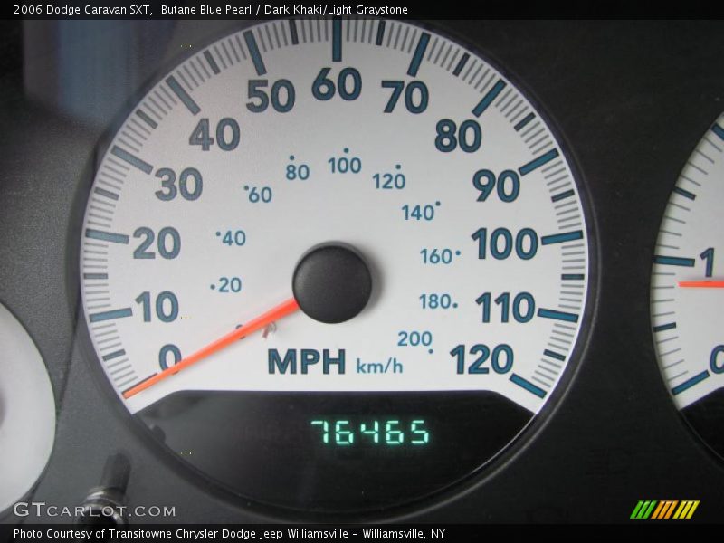 Butane Blue Pearl / Dark Khaki/Light Graystone 2006 Dodge Caravan SXT